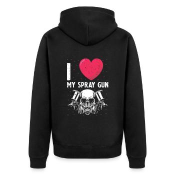 Car Painter for Car Painter for Car Detailer - Unisex Premium Organic Zip Hoodie - black - Back - Nico (187cm)