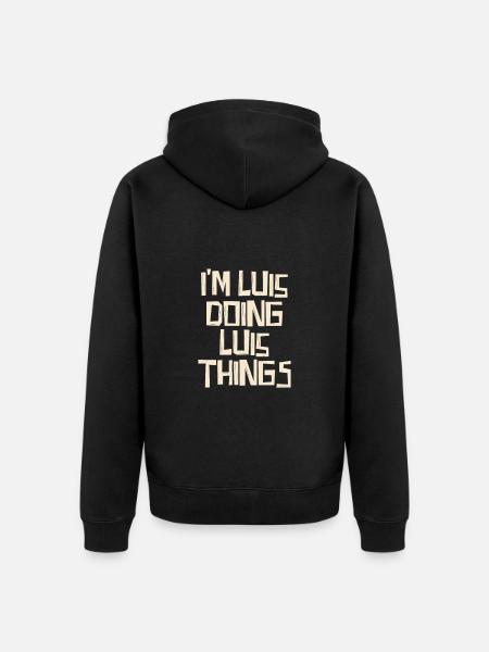 I'm Luis doing Luis things - Unisex Premium Organic Zip Hoodie - black