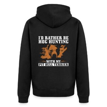 Schweinejagd-design Für - Veste à capuche bio Premium Unisexe - noir - Dos - Nico (187cm)