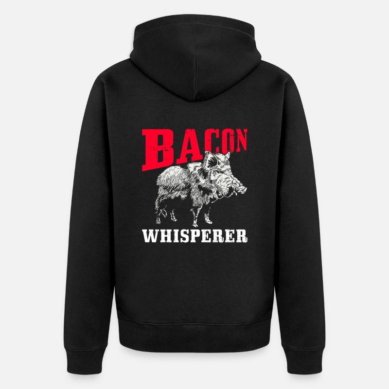 Schweinejagd-design Für Speckflüsterer Und - Veste à capuche bio Premium Unisexe - noir