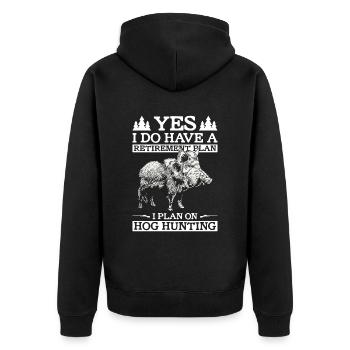Schweinejagd-design Für Den Ruhestand Und - Veste à capuche bio Premium Unisexe - noir - Dos - Nico (187cm)