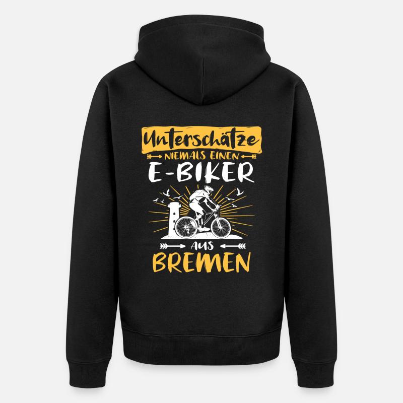 Bremen Ebike Bremer Ebiker - Veste à capuche bio Premium Unisexe - noir