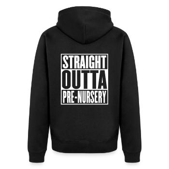 Straight Outta Pre-K Graduation Funny - Veste à capuche bio Premium Unisexe - noir - Dos - Nico (187cm)