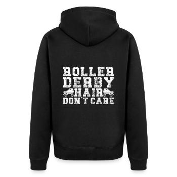 Roller derby - Veste à capuche bio Premium Unisexe - noir - Dos - Nico (187cm)