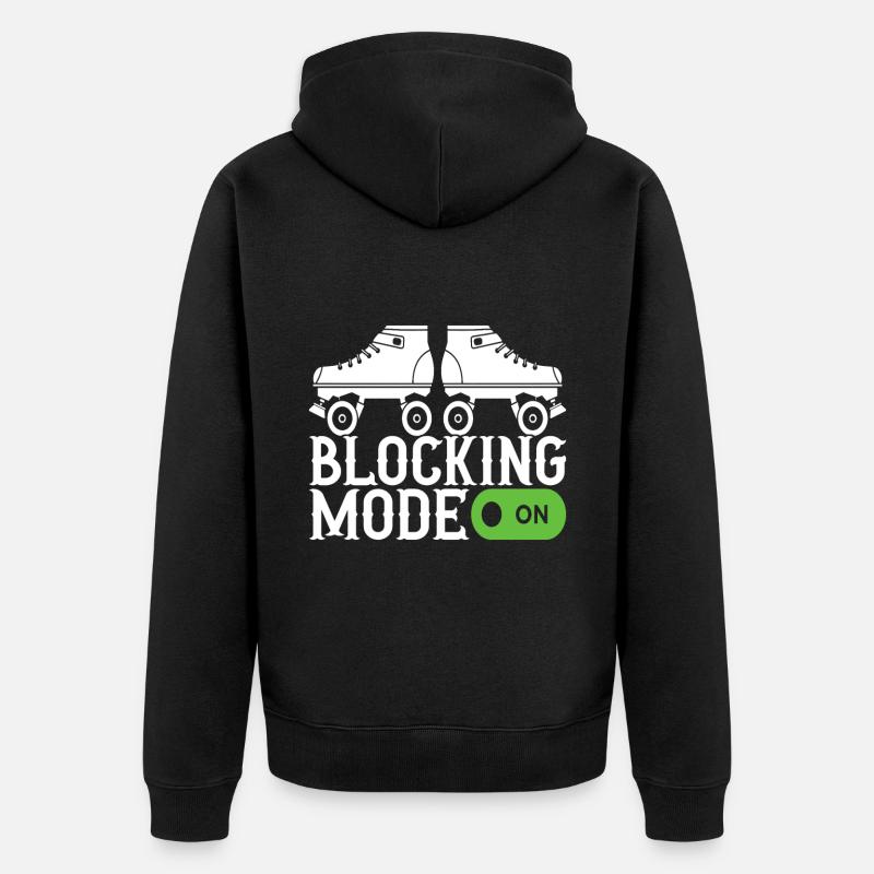Roller Derby - Unisex Premium Bio Zip Hoodie - Schwarz