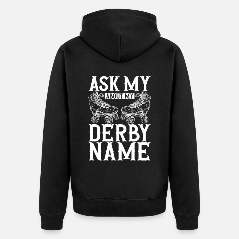 Roller Derby - Unisex Premium Bio Zip Hoodie - Schwarz