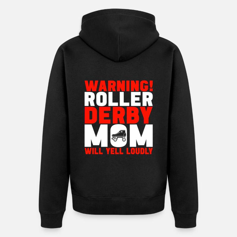 Roller Derby - Unisex Premium Bio Zip Hoodie - Schwarz