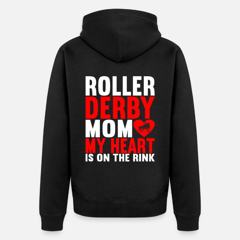 Roller Derby - Unisex Premium Bio Zip Hoodie - Schwarz