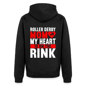 Roller derby - Veste à capuche bio Premium Unisexe - noir - Dos - Nico (187cm)
