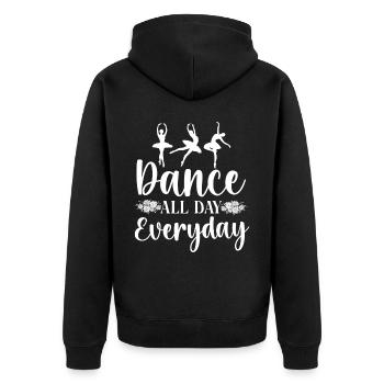 Ballet Dancer Dance Girl Ballerina - Unisex Premium Organic Zip Hoodie - black - Back - Nico (187cm)