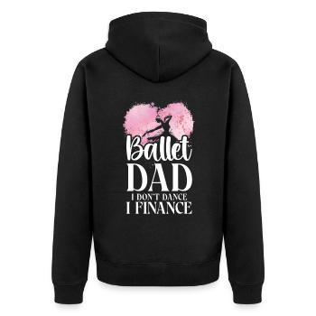 Ballet Dancer Dance Girl Ballerina - Unisex Premium Organic Zip Hoodie - black - Back - Nico (187cm)