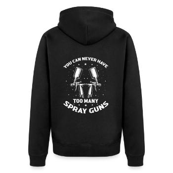 Car painter offer for coachbuilders - Unisex Premium Organic Zip Hoodie - black - Back - Nico (187cm)