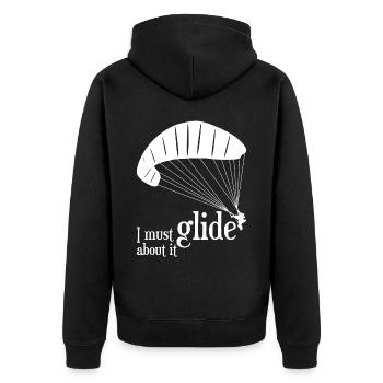 Parapente Gleitschirmfliegen - Veste à capuche bio Premium Unisexe - noir - Dos - Nico (187cm)