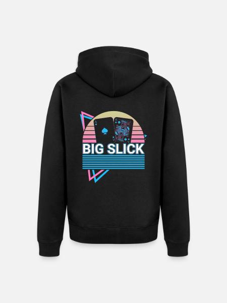 Poker Player Retro - Unisex Premium Organic Zip Hoodie - black