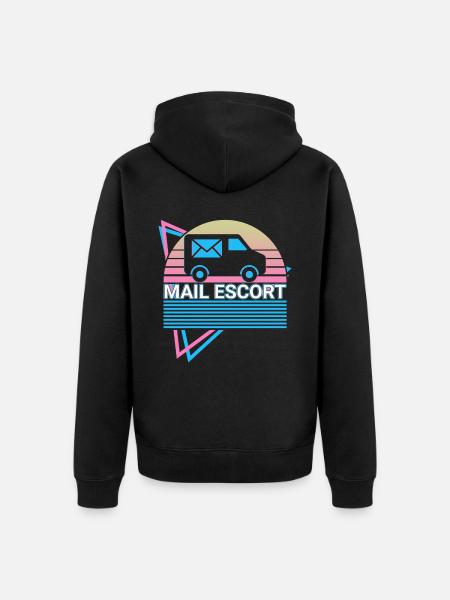 Postal Service Postman Retro - Unisex Premium Organic Zip Hoodie - black