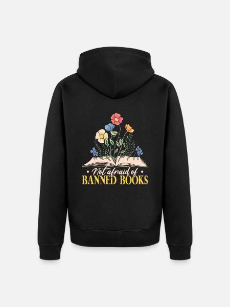 Read Banned Books - Unisex Premium Organic Zip Hoodie - black