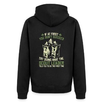 Boy Scout drôle - Veste à capuche bio Premium Unisexe - noir - Dos - Nico (187cm)