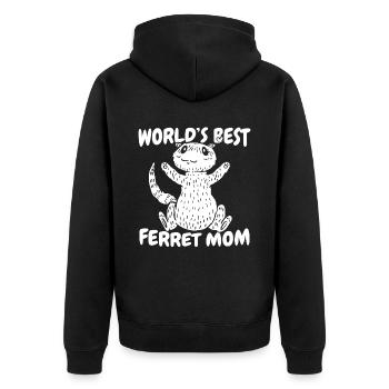 Mère putois furet - Veste à capuche bio Premium Unisexe - noir - Dos - Nico (187cm)
