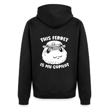 Putois furet - Veste à capuche bio Premium Unisexe - noir - Dos - Nico (187cm)