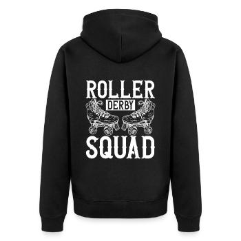 Roller derby - Veste à capuche bio Premium Unisexe - noir - Dos - Nico (187cm)