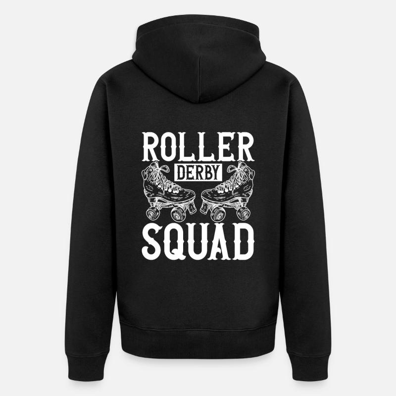 Roller Derby - Unisex Premium Bio Zip Hoodie - Schwarz