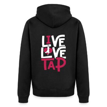 Tap Dance Tap Dancer Tap Dancer Live Love Tap - Unisex Premium Organic Zip Hoodie - black - Back - Nico (187cm)