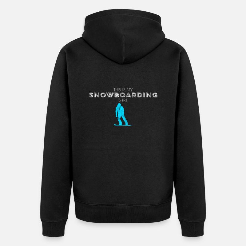 Chemise de snowboard - Veste à capuche bio Premium Unisexe - noir