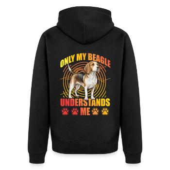 Seul mon Beagle me comprend - Veste à capuche bio Premium Unisexe - noir - Dos - Nico (187cm)