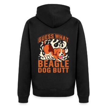 Devinez ce que Beagle Dog Butt - Veste à capuche bio Premium Unisexe - noir - Dos - Nico (187cm)