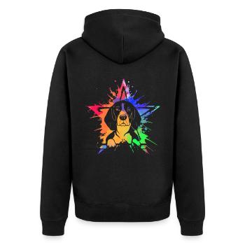 Beagle - Veste à capuche bio Premium Unisexe - noir - Dos - Nico (187cm)