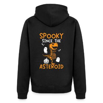 Dinosaur Halloween Trick Or Treat Dino Lover - Unisex Premium Organic Zip Hoodie - black - Back - Nico (187cm)