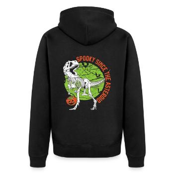 Dinosaur Halloween Trick Or Treat Dino Lover - Unisex Premium Organic Zip Hoodie - black - Back - Nico (187cm)