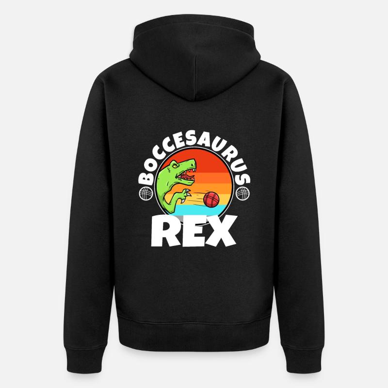 Boccesaurus Rex - Veste à capuche bio Premium Unisexe - noir