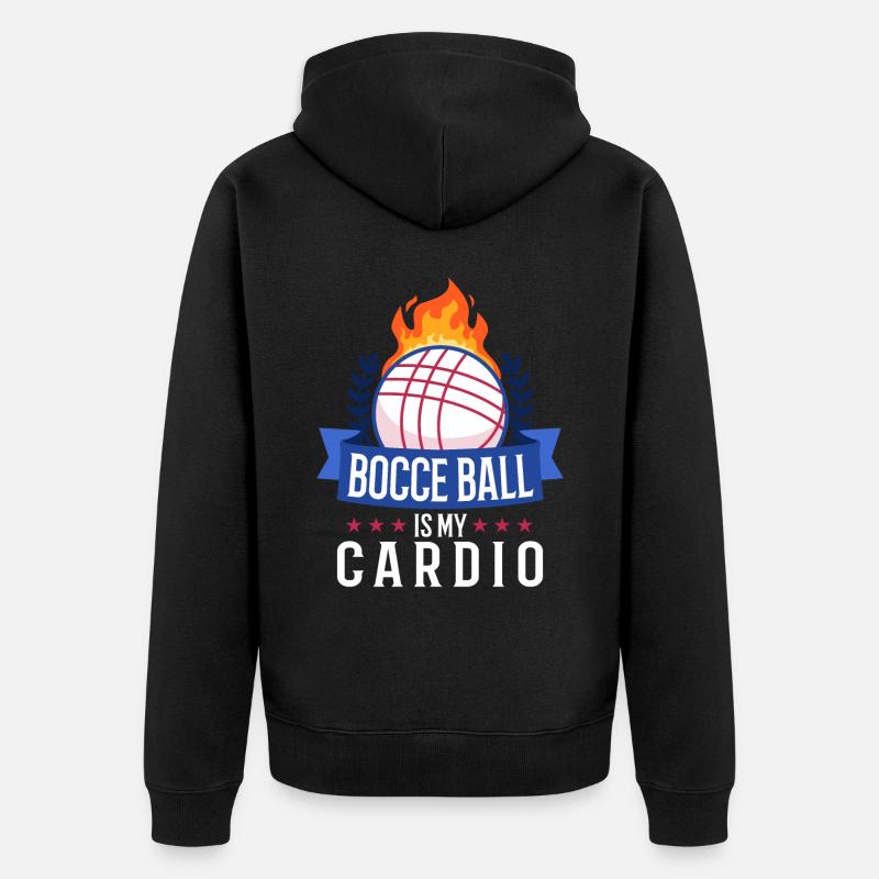 La pétanque est mon cardio - Veste à capuche bio Premium Unisexe - noir