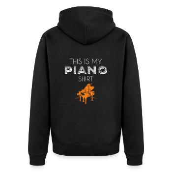 Chemise piano - Veste à capuche bio Premium Unisexe - noir - Dos - Nico (187cm)