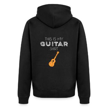 Chemise guitare - Veste à capuche bio Premium Unisexe - noir - Dos - Nico (187cm)