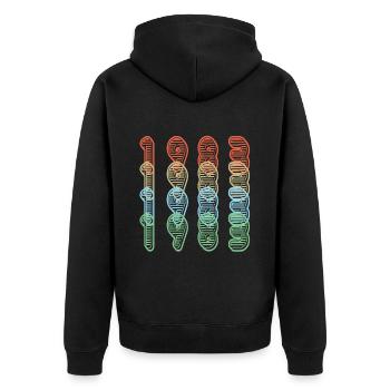 1983 Anniversaire - Veste à capuche bio Premium Unisexe - noir - Dos - Nico (187cm)
