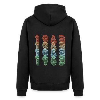 1963 Birthday Born 1963 - Year of construction 1963 - Unisex Premium Organic Zip Hoodie - black - Back - Nico (187cm)