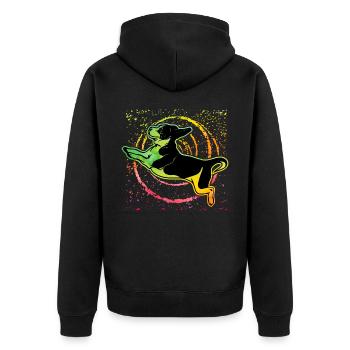 Beagle - Veste à capuche bio Premium Unisexe - noir - Dos - Nico (187cm)