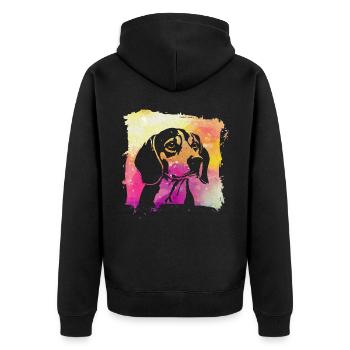 Beagle - Veste à capuche bio Premium Unisexe - noir - Dos - Nico (187cm)