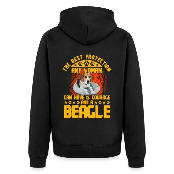 La meilleure protection qu’une femme puisse avoir est un beagle - Veste à capuche bio Premium Unisexe - noir - Dos - Nico (187cm)