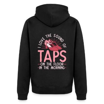 Tap Dance Tap Dancer Tap Dancer - Unisex Premium Organic Zip Hoodie - black - Back - Nico (187cm)