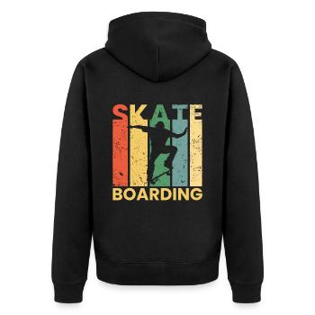 Skateur Planche à roulettes Skateur - Veste à capuche bio Premium Unisexe - noir - Dos - Nico (187cm)