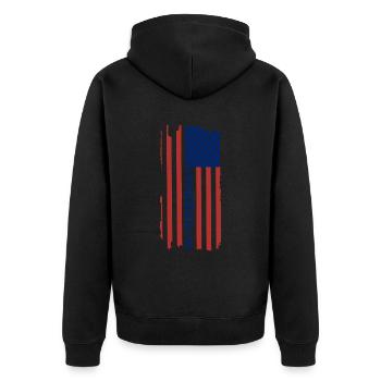 Cornhole-Spieler Cornhole-Team-Cornhole-Spiel - Unisex Premium Bio Zip Hoodie - Schwarz - Hinten - Nico (187cm)