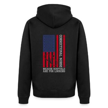 Forensisches Pflegedesign Für - Veste à capuche bio Premium Unisexe - noir - Dos - Nico (187cm)