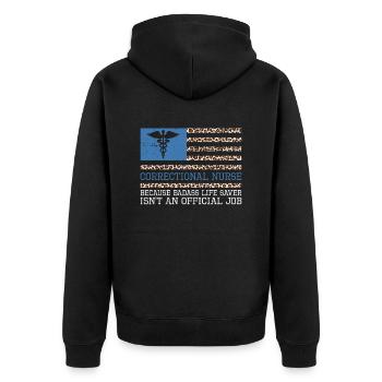 Gefängniskrankenpflege-design Für - Veste à capuche bio Premium Unisexe - noir - Dos - Nico (187cm)