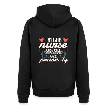 Forensisches Pflegedesign Für - Veste à capuche bio Premium Unisexe - noir - Dos - Nico (187cm)