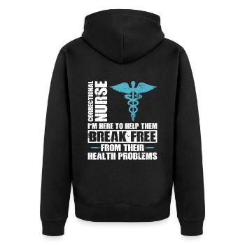 Gefängniskrankenpflege-design Für - Veste à capuche bio Premium Unisexe - noir - Dos - Nico (187cm)