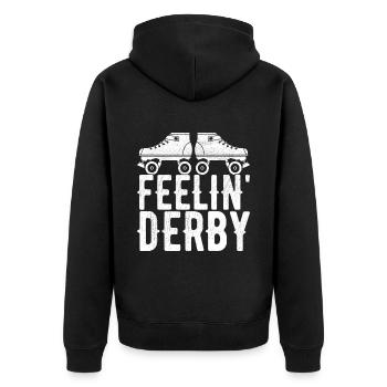 Roller derby - Veste à capuche bio Premium Unisexe - noir - Dos - Nico (187cm)