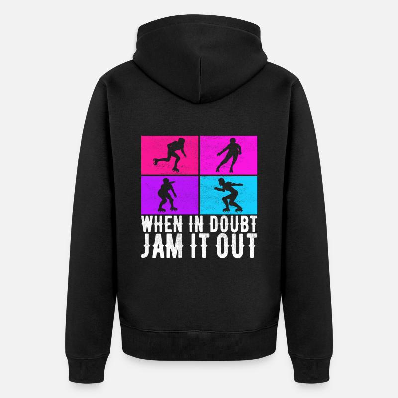 Roller Derby - Unisex Premium Bio Zip Hoodie - Schwarz